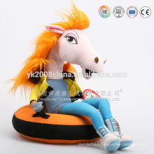 plush and stuffed custom animal horse ,large plush horse,hobbyhorse toys